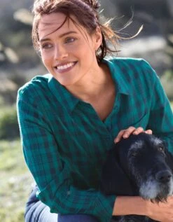 Chemise Flanelle Carreaux Bicolores -Femmes Vêtements Magasin 610159 C04 zoomx vue4