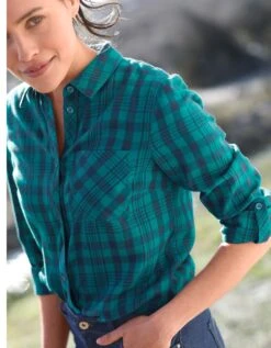 Chemise Flanelle Carreaux Bicolores -Femmes Vêtements Magasin 610159 C04 zoomx vue5