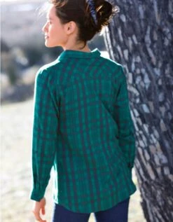 Chemise Flanelle Carreaux Bicolores -Femmes Vêtements Magasin 610159 C04 zoomx vue6