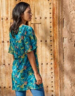 Tunique Voile Imprimée -Femmes Vêtements Magasin 610588 C01 zoomx vue2