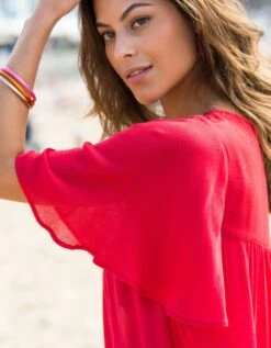 Tunique Longue Col V Macramé -Femmes Vêtements Magasin 610592 C04 zoomx vue5