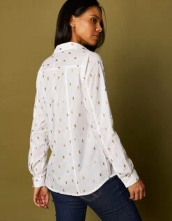 Chemisier Boutonné Imprimé Doré -Femmes Vêtements Magasin 610615 C01 zoomx vue7