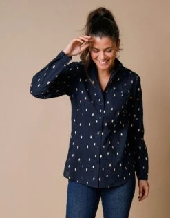 Chemisier Boutonné Imprimé Doré -Femmes Vêtements Magasin 610615 C04 zoomx vue4