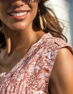 Blouse Imprimé Bicolore, Voile -Femmes Vêtements Magasin 610655 C03 zoomx vue4