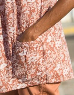 Blouse Imprimé Bicolore, Voile -Femmes Vêtements Magasin 610655 C03 zoomx vue5