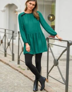 Longue Tunique Crêpe Bicolore