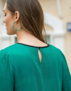 Longue Tunique Crêpe Bicolore 12 Longue Tunique Crêpe Bicolore -Femmes Vêtements Magasin 610680 C03 zoomx vue5