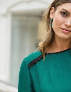 Longue Tunique Crêpe Bicolore 13 Longue Tunique Crêpe Bicolore -Femmes Vêtements Magasin 610680 C03 zoomx vue6