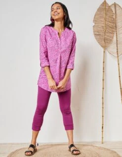 Tunique Imprimée Manches Retroussables -Femmes Vêtements Magasin 610695 C03 zoomx vue3