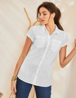 Chemisier Manches Courtes Unie