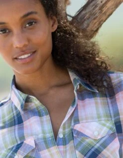 Chemisier à Carreaux -Femmes Vêtements Magasin 610699 C00 zoomx vue3