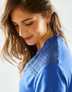 Tunique Boutonnée Macramé Unie 11 Tunique Boutonnée Macramé Unie -Femmes Vêtements Magasin 610704 C00 zoomx vue3