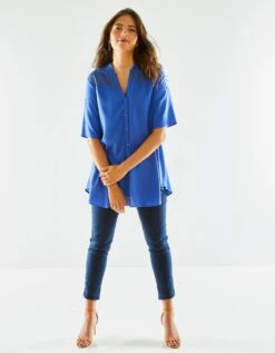 Tunique Boutonnée Macramé Unie 12 Tunique Boutonnée Macramé Unie -Femmes Vêtements Magasin 610704 C00 zoomx vue4