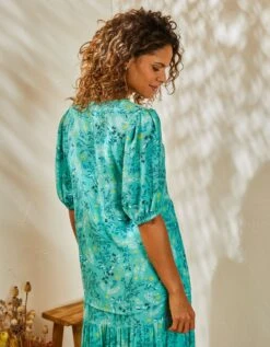 Blouse Boutonnée Imprimé Fleuri, Crépon -Femmes Vêtements Magasin 610706 C03 zoomx vue5