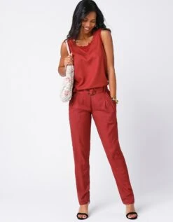 Caraco Fluide Dentelle Uni -Femmes Vêtements Magasin 610708 C03 zoomx vue5