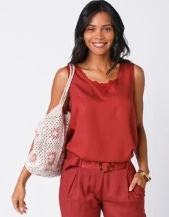 Caraco Fluide Dentelle Uni -Femmes Vêtements Magasin 610708 C03 zoomx vue6