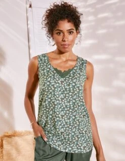 Femmes Vêtements Magasin 7 Caraco Fluide Dentelle Imprimé Fleuri