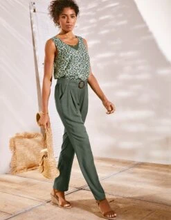 Caraco Fluide Dentelle Imprimé Fleuri -Femmes Vêtements Magasin 610709 C01 zoomx vue4