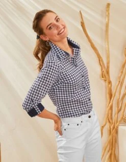 Chemisier Vichy, Coton -Femmes Vêtements Magasin 610714 C01 zoomx vue6