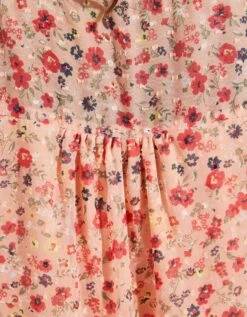 Blouse Macramé Imprimée, Voile Plumetis -Femmes Vêtements Magasin 610717 C00 zoomx vue5