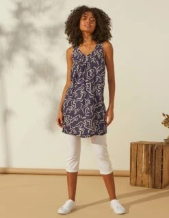 Tunique Longue Imprimée Sans Manches -Femmes Vêtements Magasin 610728 C01 zoomx vue3