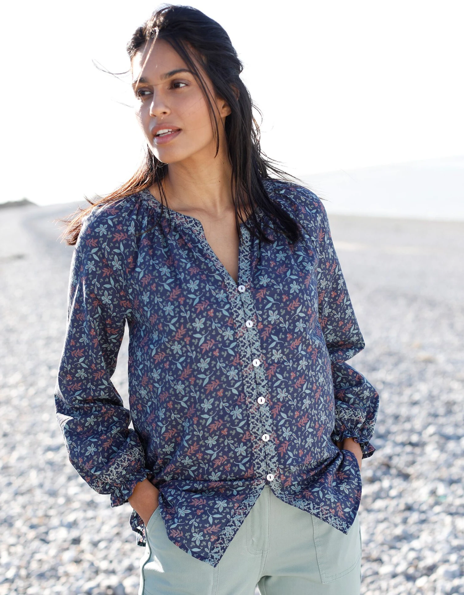 Blouse Boutonnée Brodée Imprimée 3 Blouse Boutonnée Brodée Imprimée