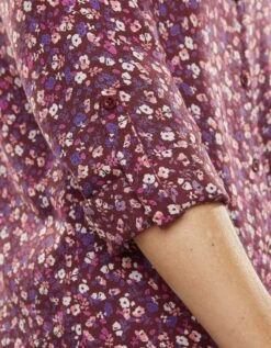 Chemise Liquette Boutonnée Imprimé Fleuri, Crêpe 7 Chemise Liquette Boutonnée Imprimé Fleuri, Crêpe -Femmes Vêtements Magasin 610747 C03 zoomx vue3