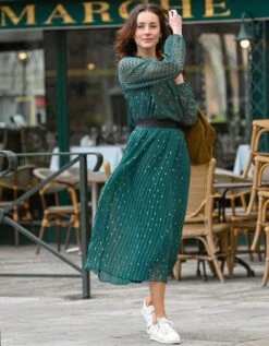 Blouse Imprimée Manches Dentelle -Femmes Vêtements Magasin 610748 C01 zoomx vue4