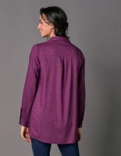 Chemise Liquette Boutonnée Imprimé Carreaux, Crêpe 13 Chemise Liquette Boutonnée Imprimé Carreaux, Crêpe -Femmes Vêtements Magasin 610749 C01 zoomx vue6