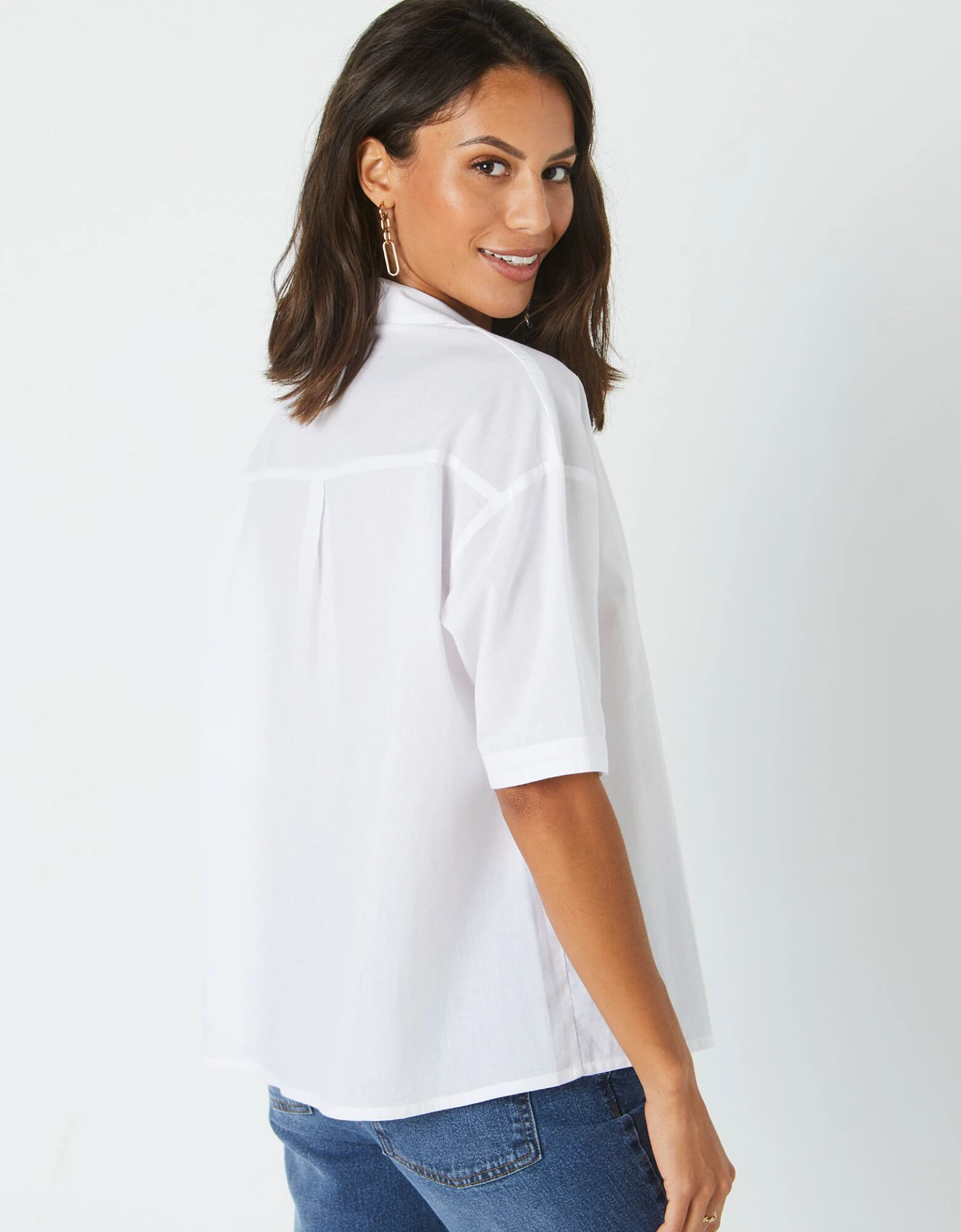 Chemise Manches Coudes Unie, Spécial Petites 4 Chemise Manches Coudes Unie, Spécial Petites – Image 2