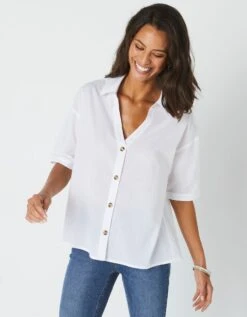 Chemise Manches Coudes Unie, Spécial Petites 14 Chemise Manches Coudes Unie, Spécial Petites -Femmes Vêtements Magasin 610756 C01 zoomx vue6