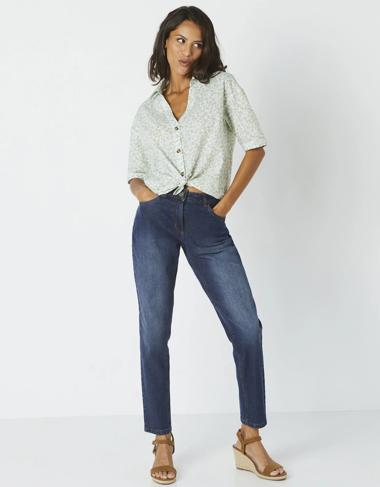 Chemise Manches Coudes Imprimé Fleuri, Spécial Petites 8 Chemise Manches Coudes Imprimé Fleuri, Spécial Petites – Image 6