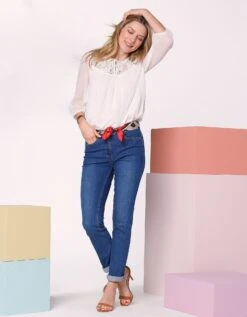 Blouse Macramé Unie, Voile Plumetis -Femmes Vêtements Magasin 610771 C04 zoomx vue7