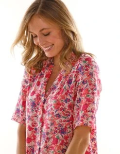 Tunique Col Tunisien Boutonnée Imprimé Minimaliste 12 Tunique Col Tunisien Boutonnée Imprimé Minimaliste -Femmes Vêtements Magasin 610783 C01 zoomx vue5