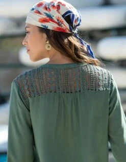Tunique Macramé Boutonnée -Femmes Vêtements Magasin 610789 C01 zoomx vue2