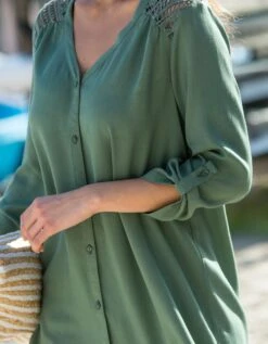 Tunique Macramé Boutonnée -Femmes Vêtements Magasin 610789 C01 zoomx vue5