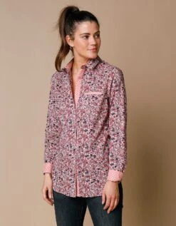 Chemisier Boutonné Imprimé Fleuri -Femmes Vêtements Magasin 610820 C11 zoomx vue3