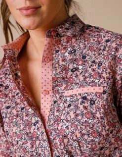 Chemisier Boutonné Imprimé Fleuri -Femmes Vêtements Magasin 610820 C11 zoomx vue6