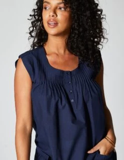 Blouse Boutonnée Col Rond -Femmes Vêtements Magasin 610844 C01 zoomx vue3