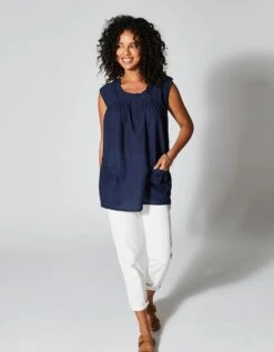 Blouse Boutonnée Col Rond -Femmes Vêtements Magasin 610844 C01 zoomx vue4