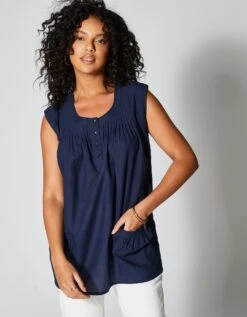 Blouse Boutonnée Col Rond -Femmes Vêtements Magasin 610844 C01 zoomx vue5