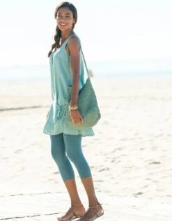 Tunique Longue Unie Volantée Sans Manches Plis Piqués -Femmes Vêtements Magasin 610969 C09 zoomx vue6