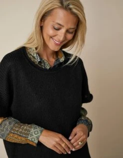 Pull Poncho Manches Coudes -Femmes Vêtements Magasin 611059 C06 zoomx vue6