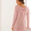 Pull Dos Lacé Toucher Mohair -Femmes Vêtements Magasin 611085 C08 zoomx
