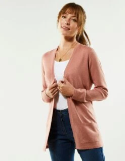 Gilet Porter Ouvert Toucher Cachemire -Femmes Vêtements Magasin 611121 C01 zoomx vue6