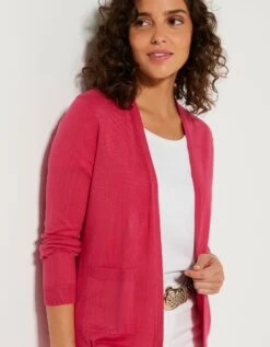 Gilet Porter Ouvert Toucher Cachemire -Femmes Vêtements Magasin 611121 C20 zoomx vue2