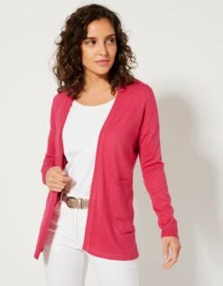 Gilet Porter Ouvert Toucher Cachemire -Femmes Vêtements Magasin 611121 C20 zoomx vue3