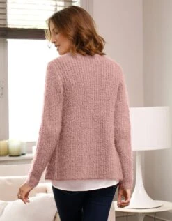 Gilet Paletot Maille Perlée Fantaisie -Femmes Vêtements Magasin 611154 C08 zoomx vue4