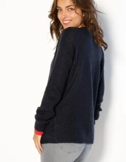 Cardigan Boutons Façon Perles, Maille Anglaise -Femmes Vêtements Magasin 611159 C05 zoomx vue2