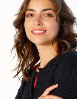 Cardigan Boutons Façon Perles, Maille Anglaise -Femmes Vêtements Magasin 611159 C05 zoomx vue5